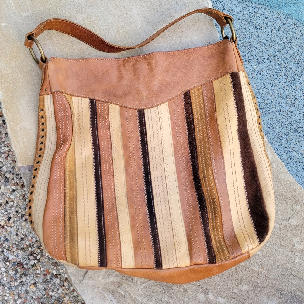 Vintage Leather Fossil Handbag Shoulder Bag  tote 75082